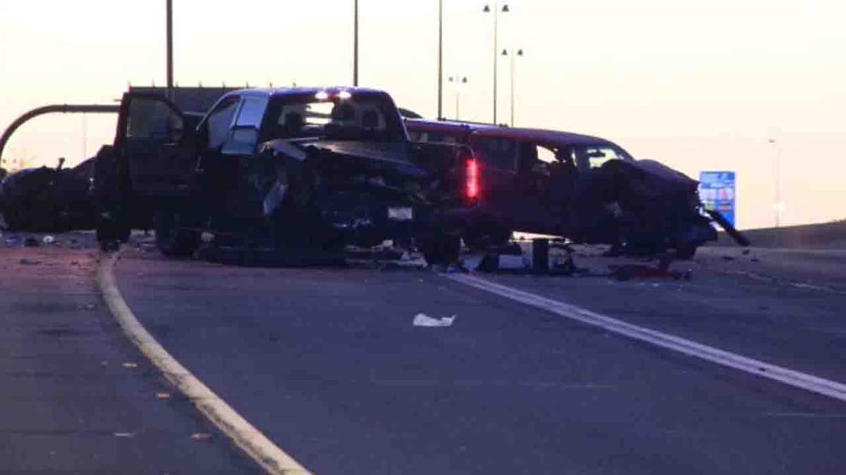 vehicles at crash scene