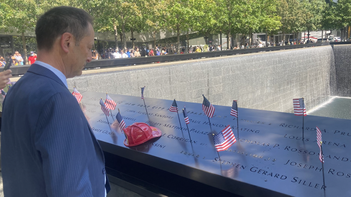 Michael Barasch, attorney, at the 9/11 memorial in NYC