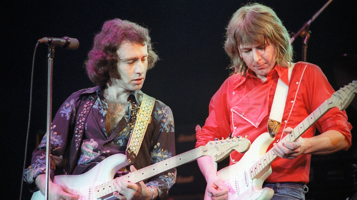 Paul Rodgers and Mick Ralphs of Bad Company perform in London in 1979