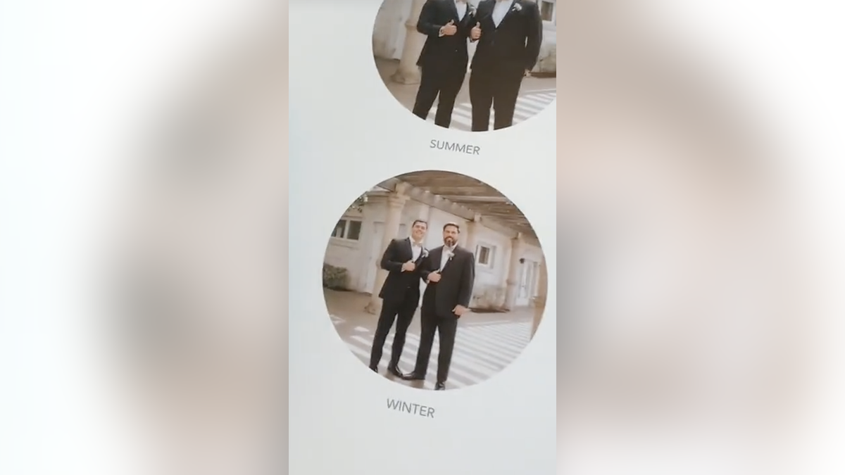 Wedding album caption mistake