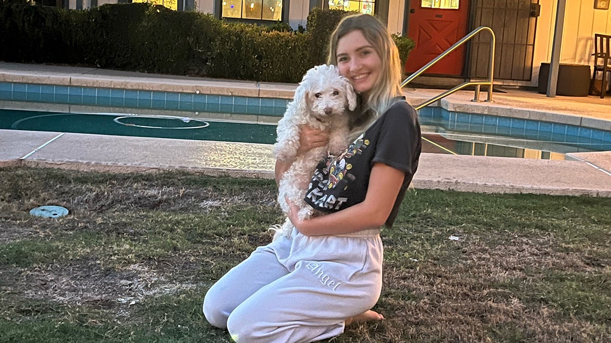 Callie Crandall holding Minion