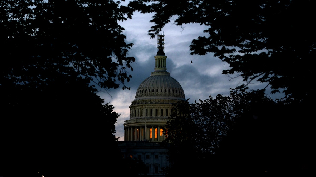 Capitol building in the evening