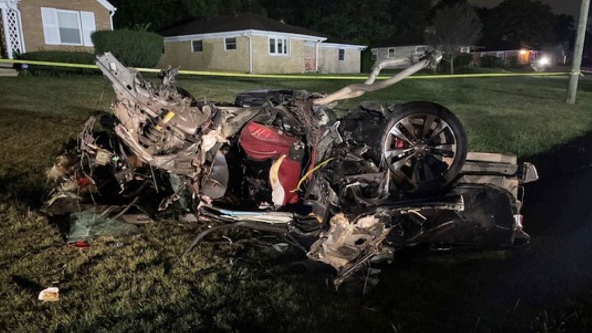 car wrecked after crash