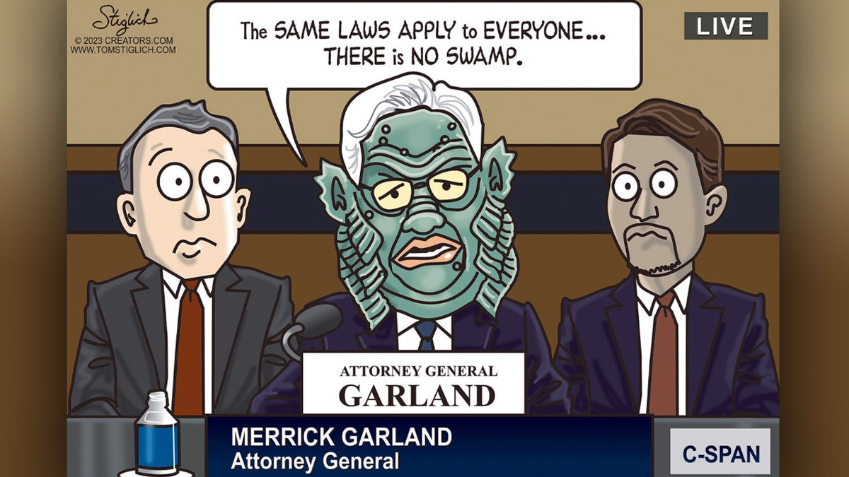 Political cartoon of AG Garland