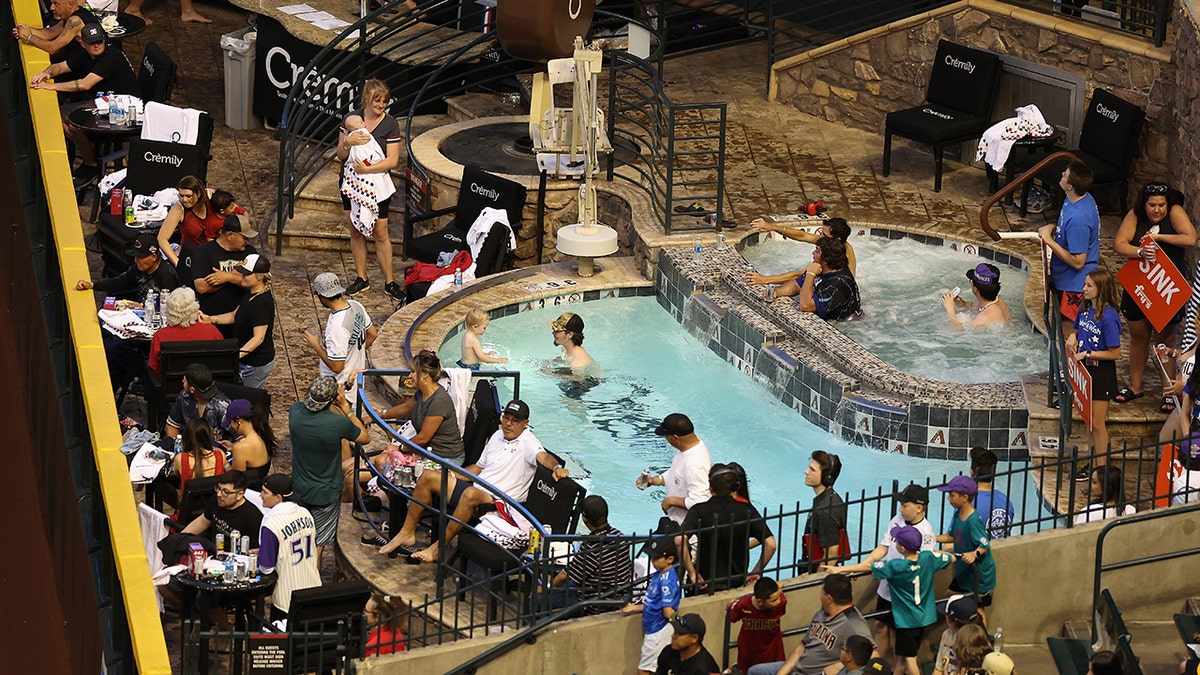 The outfield pool at Chase Field