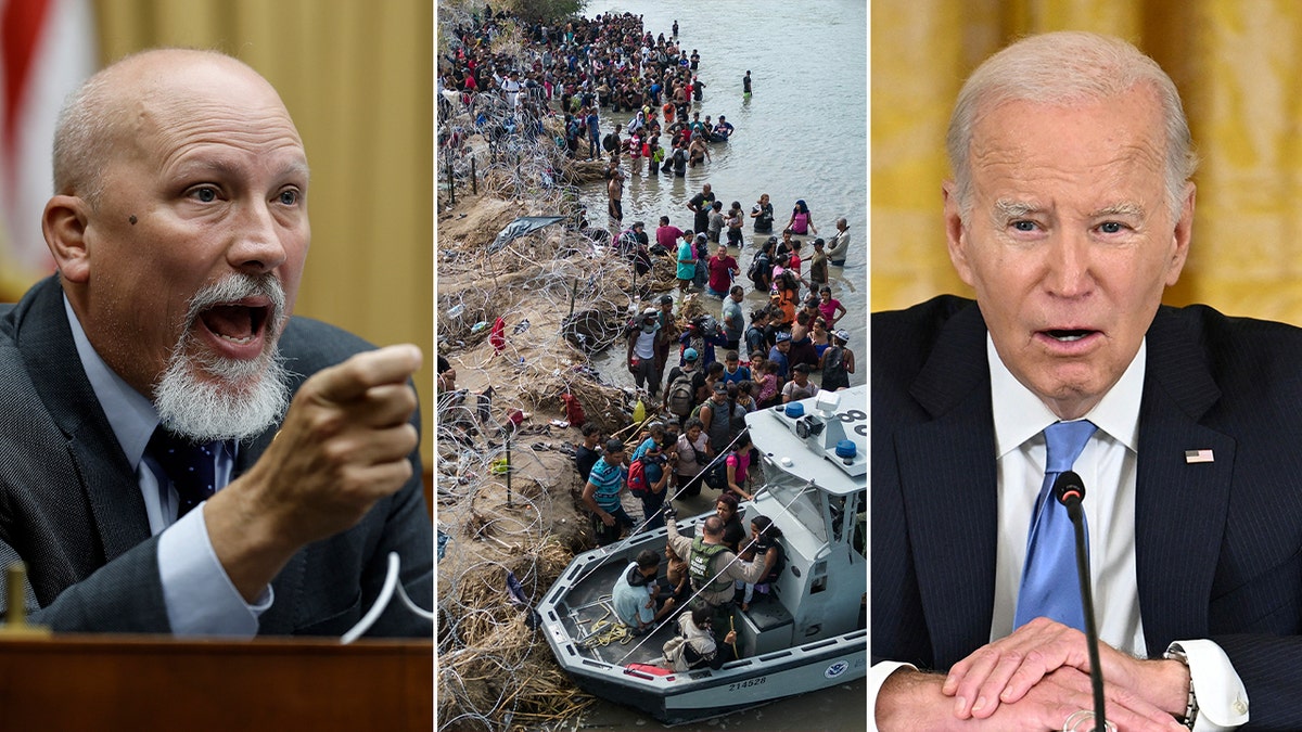 Chip Roy, border crossing and Biden split image