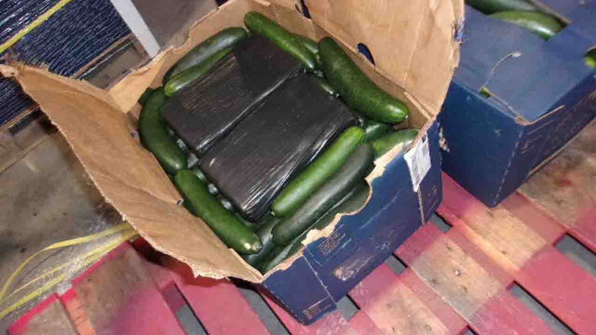 cocaine in box of cucumbers