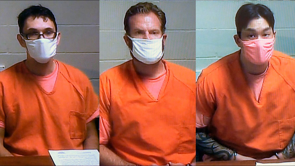 Christopher Burbank, left, Matthew Collins, center, and Timothy Rankine