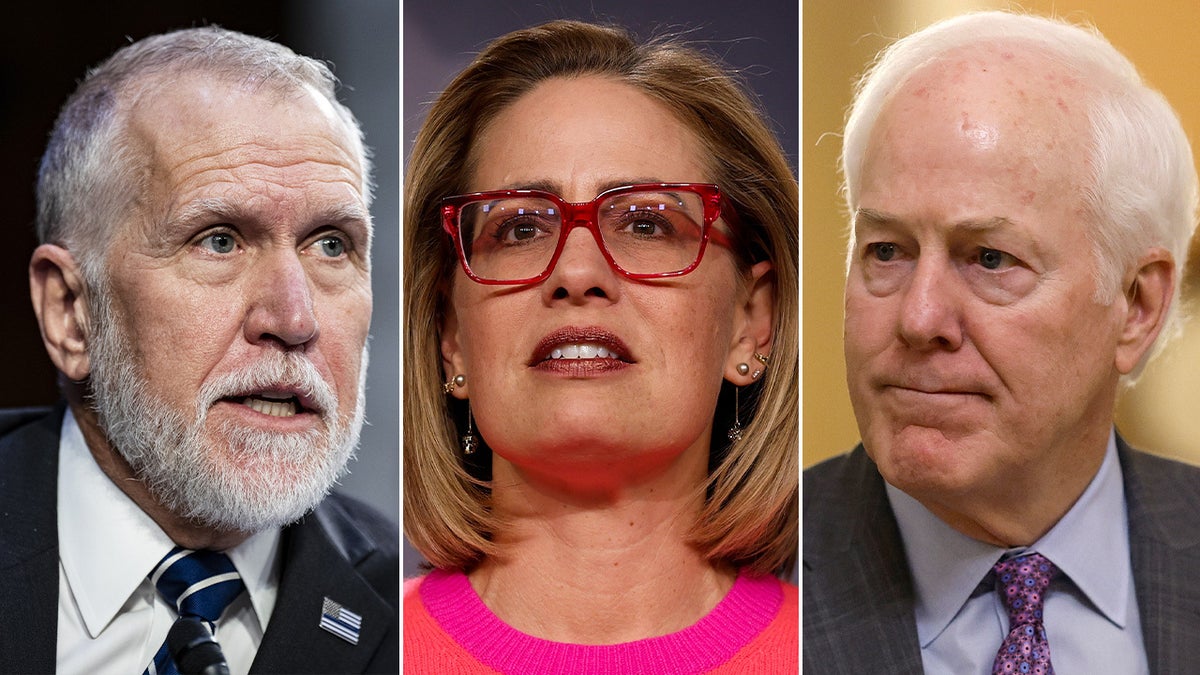 From left, Sens. Thom Tillis, R-N.C.; Kyrsten Sinema, I-Ariz.; and John Cornyn, R-Texas, introduced the Protecting Hunting Heritage and Education Act in the Senate on Sept. 18.