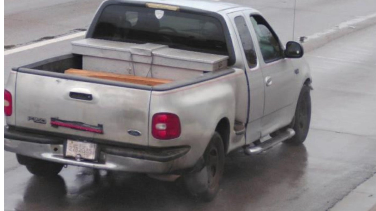 The white truck allegedly driven by Juan Vicente Zavala Lopez