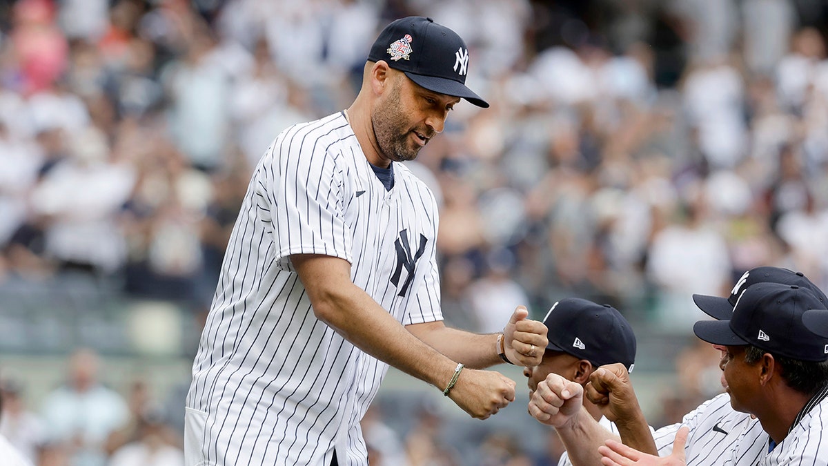 Derek Jeter at old timers day