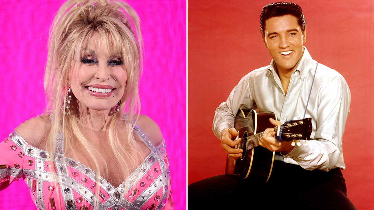 Side by side of Dolly Parton and Elvis Presley