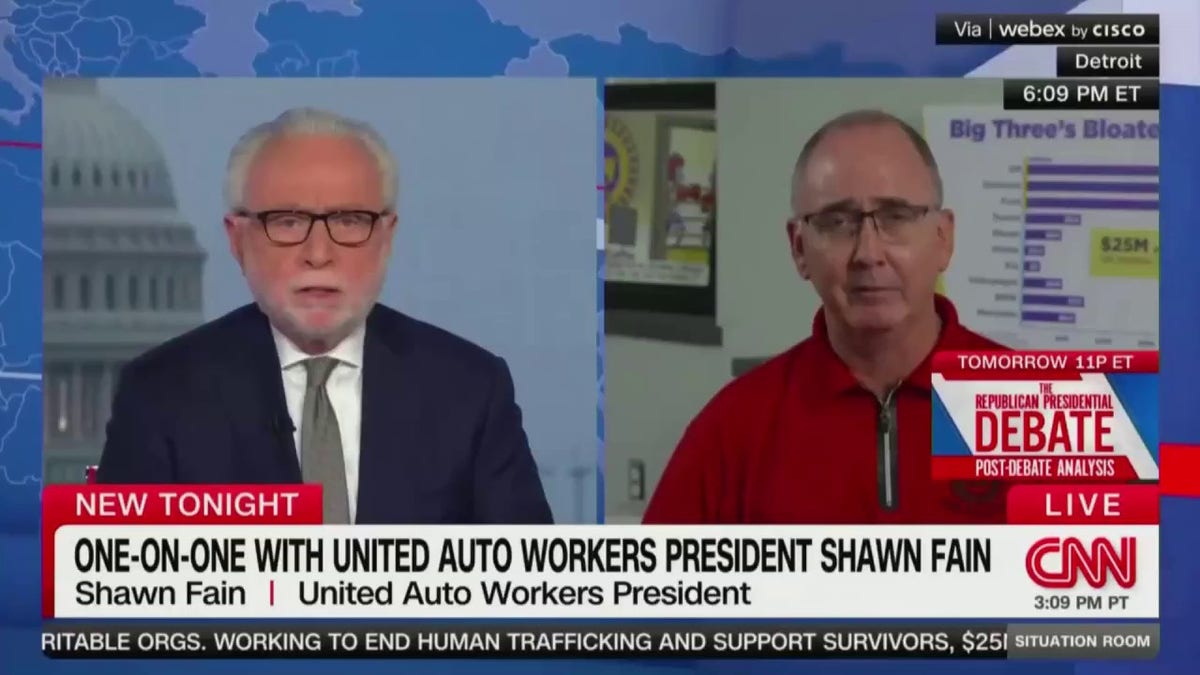 UAW president Shawn Fain on CNN