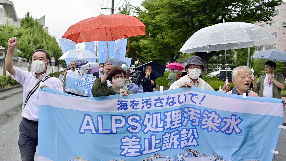 demonstrators rally over Fukushima wastewater release