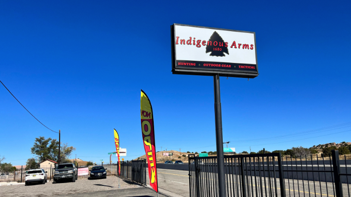 roadside sign for Indigenous Arms