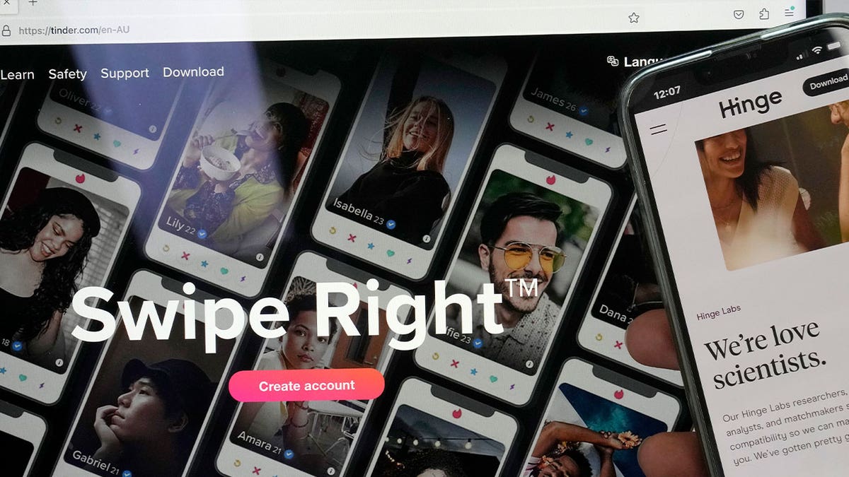 dating apps on screen