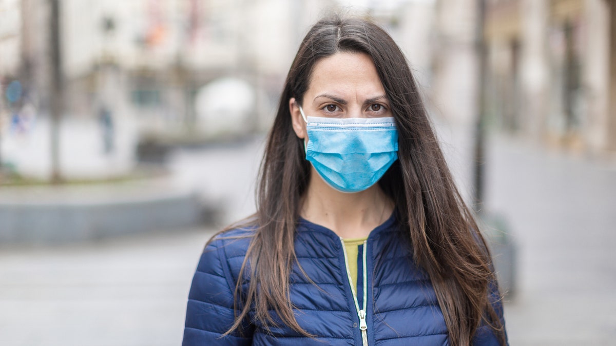 Woman in mask