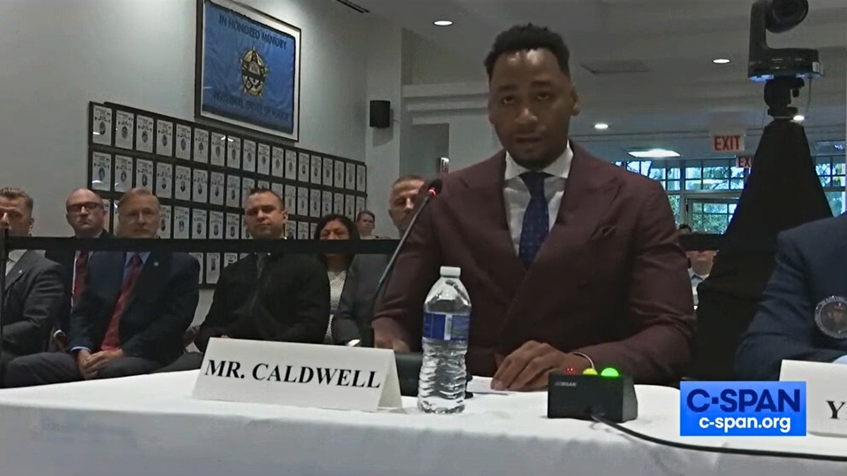 Fox News analyst Gianno Caldwell testifies Tuesday before the House Judiciary Committee in Chicago