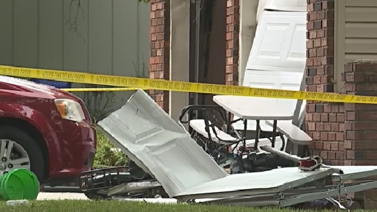 The outside of Matthew Richards' home following his alleged attack on his family