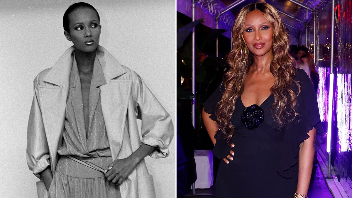 Iman antes y ahora dividida