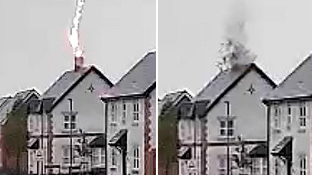 Lightning strikes home