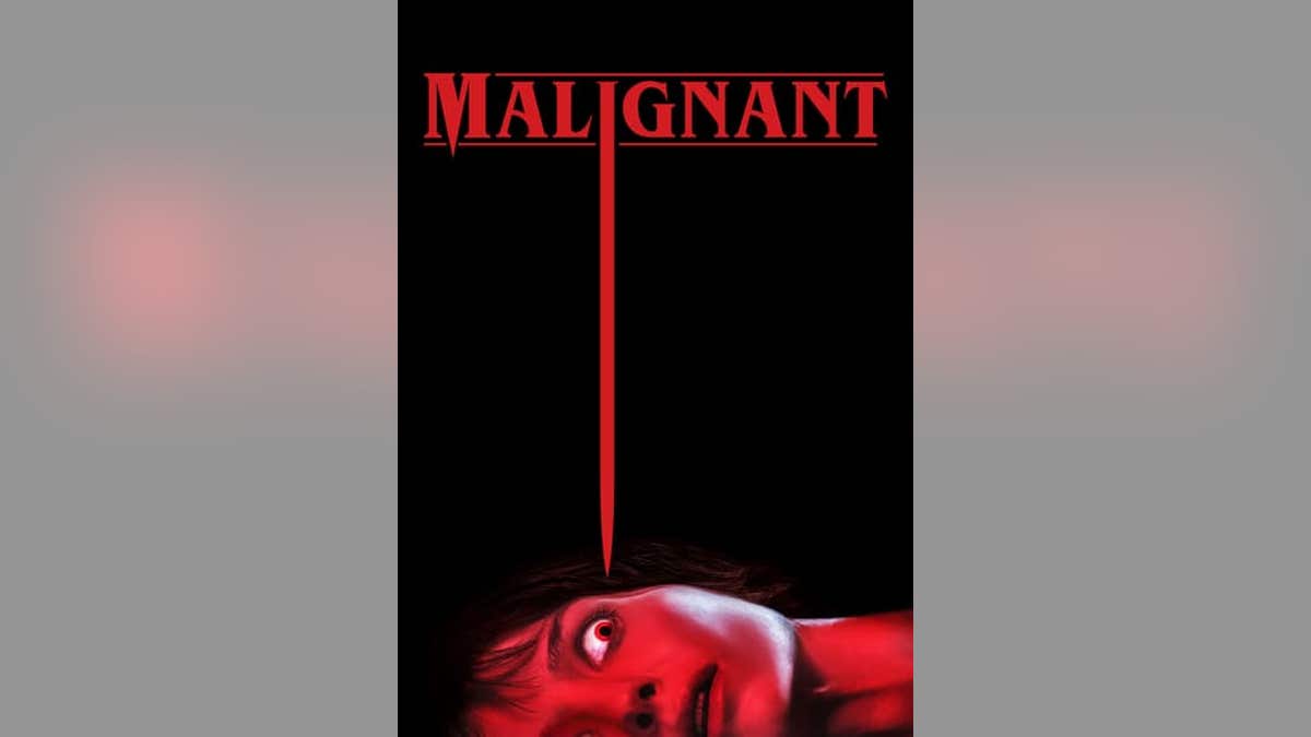 Frightening movie poster of "Malignant"