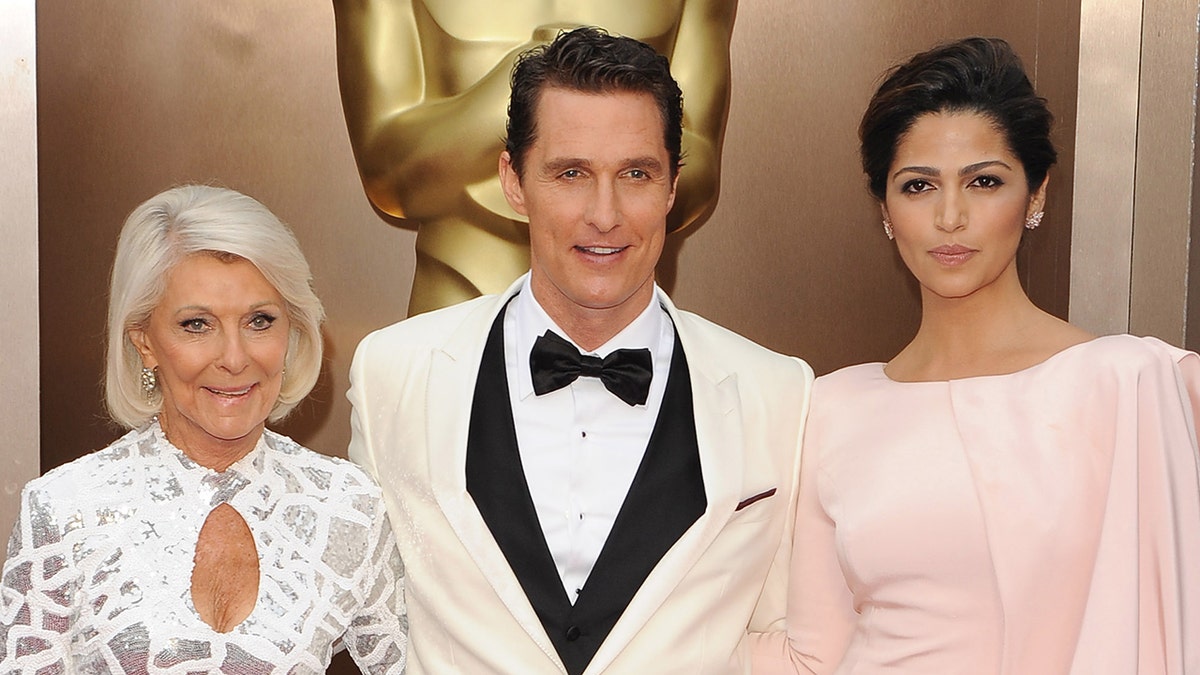 Matthew McConaughey and his mother and his wife Camila Alves