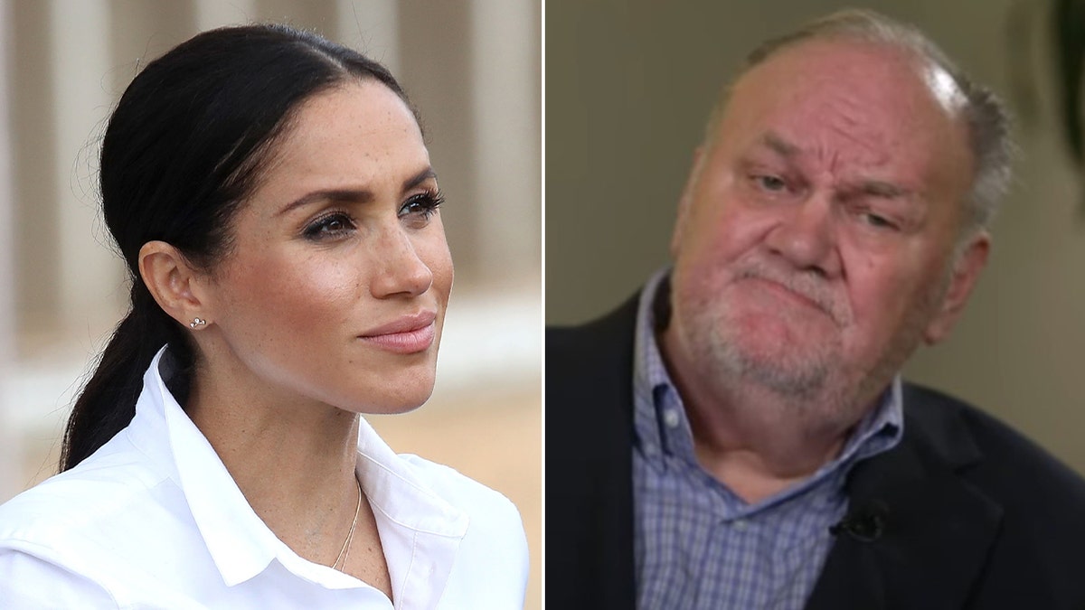 A split image of Meghan Markle and Tomas Markle