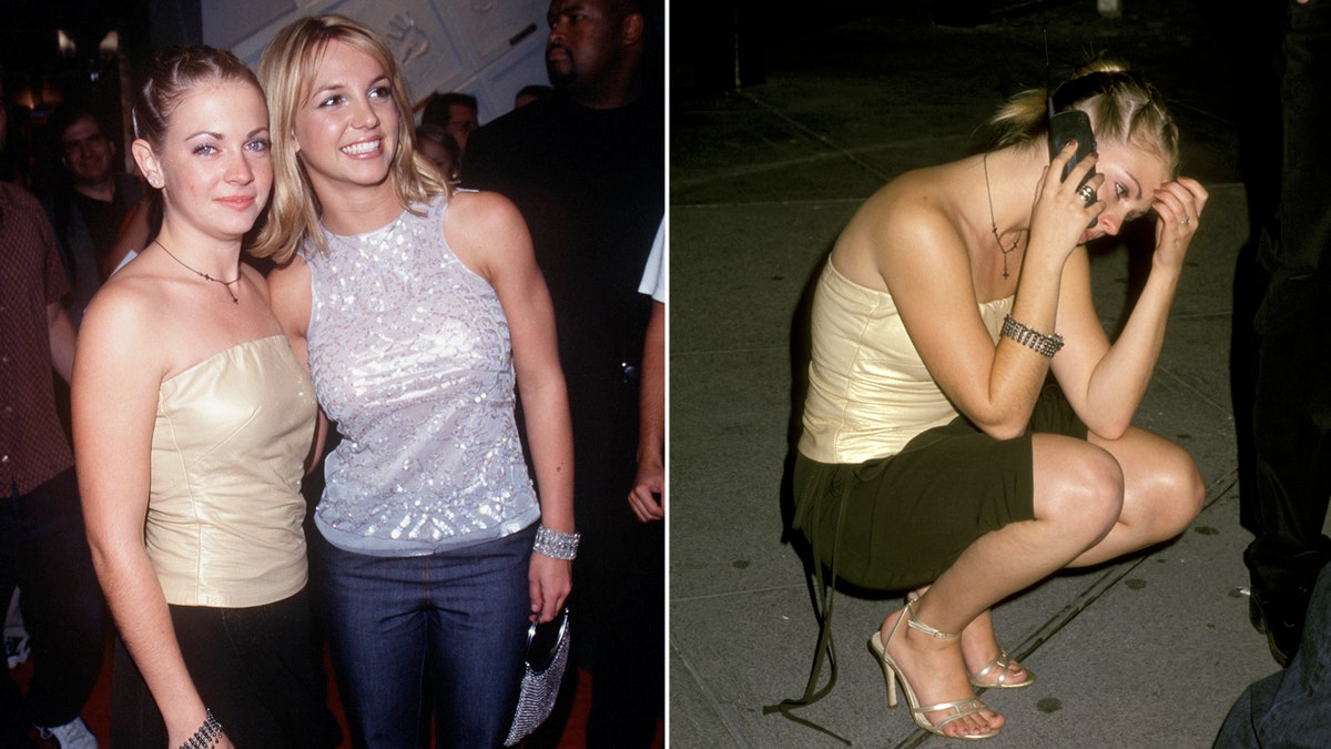 Melissa Joan Hart and Britney Spears walk red carpet at Drive Me Crazy in 90s