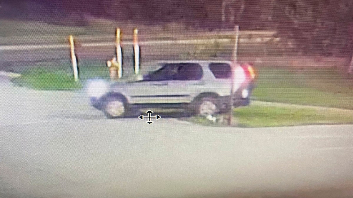 Police cruiser vandalism suspects vehicle