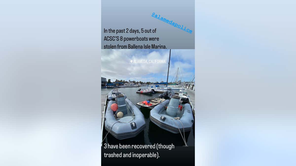 Powerboats allegedly stolen by thieves from the harbor
