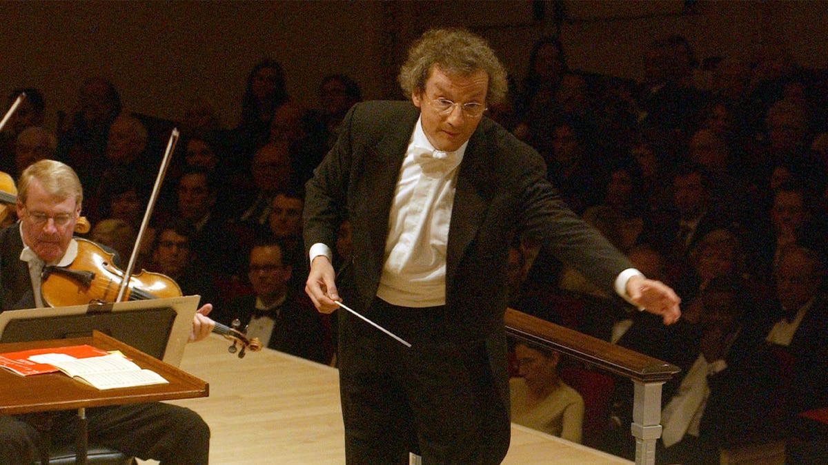 Conductor Franz Welser- Möst leads orchestra