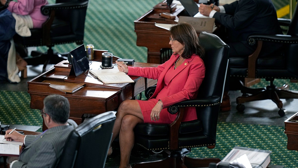 Texas State Senator Angela Paxton listens in on husband's impeachment trial