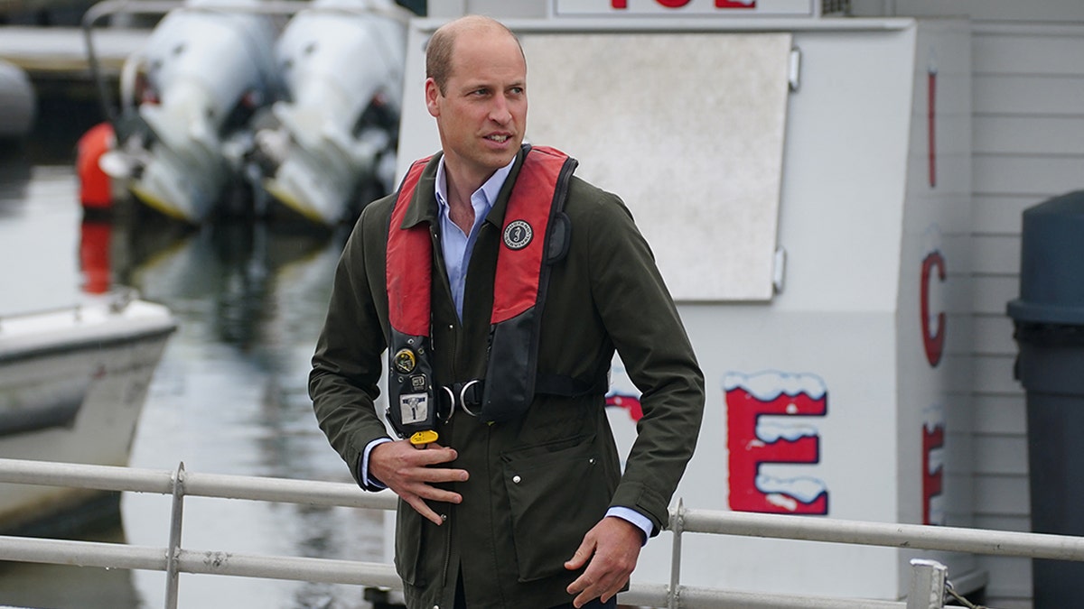 Prince William walks on dock in New York
