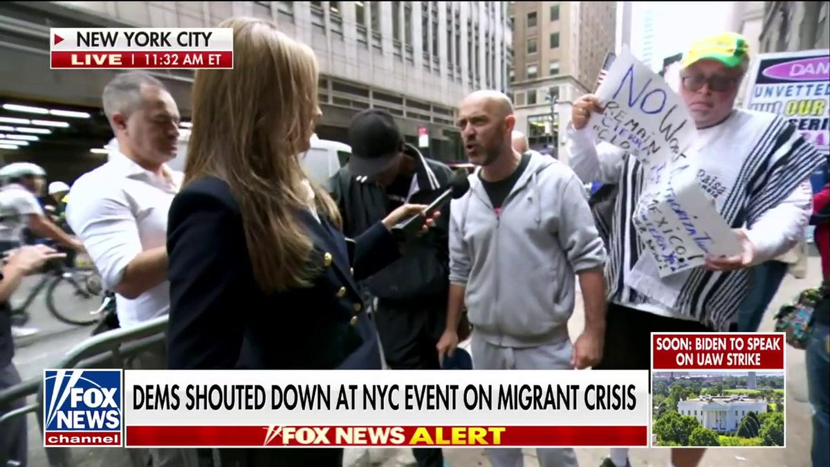 screenshot of Fox News interview with protester