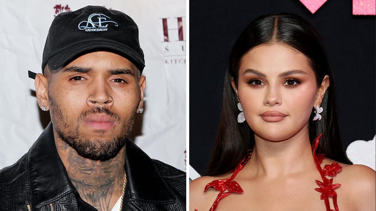 a split of Chris Brown and Selena Gomez