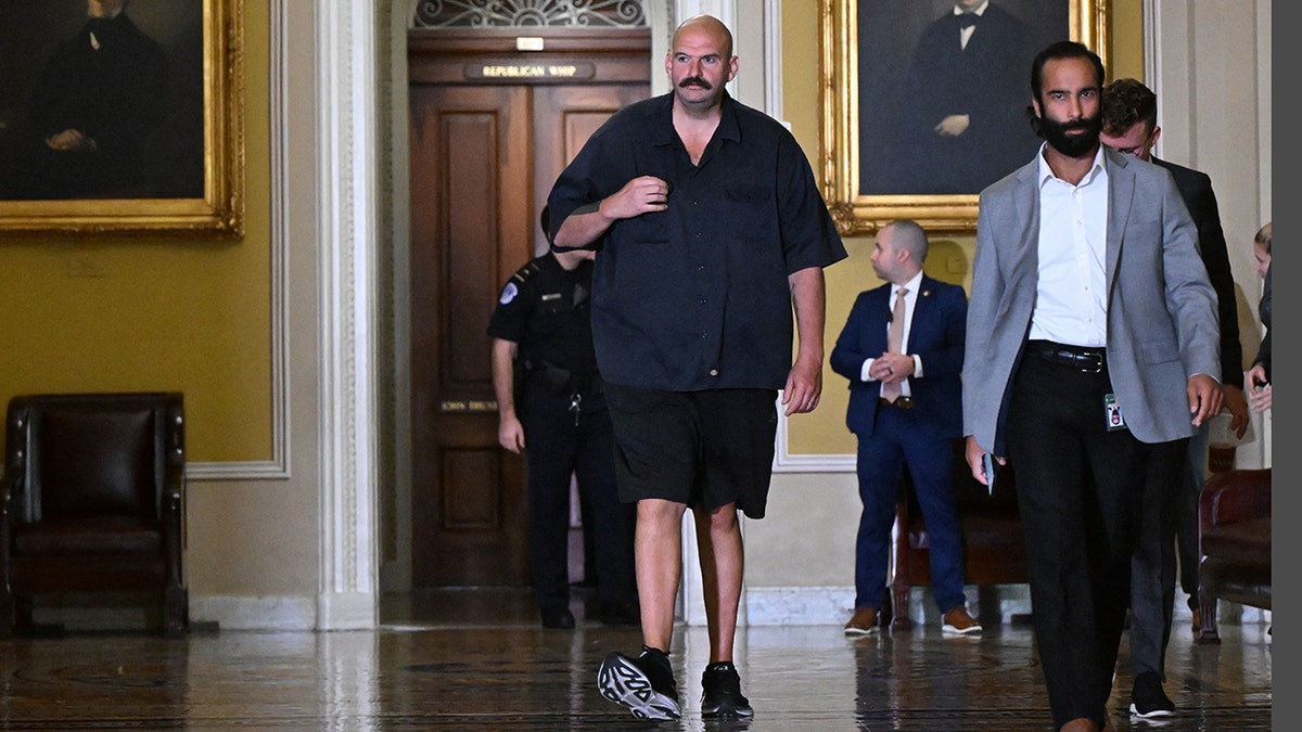 John Fetterman in shorts