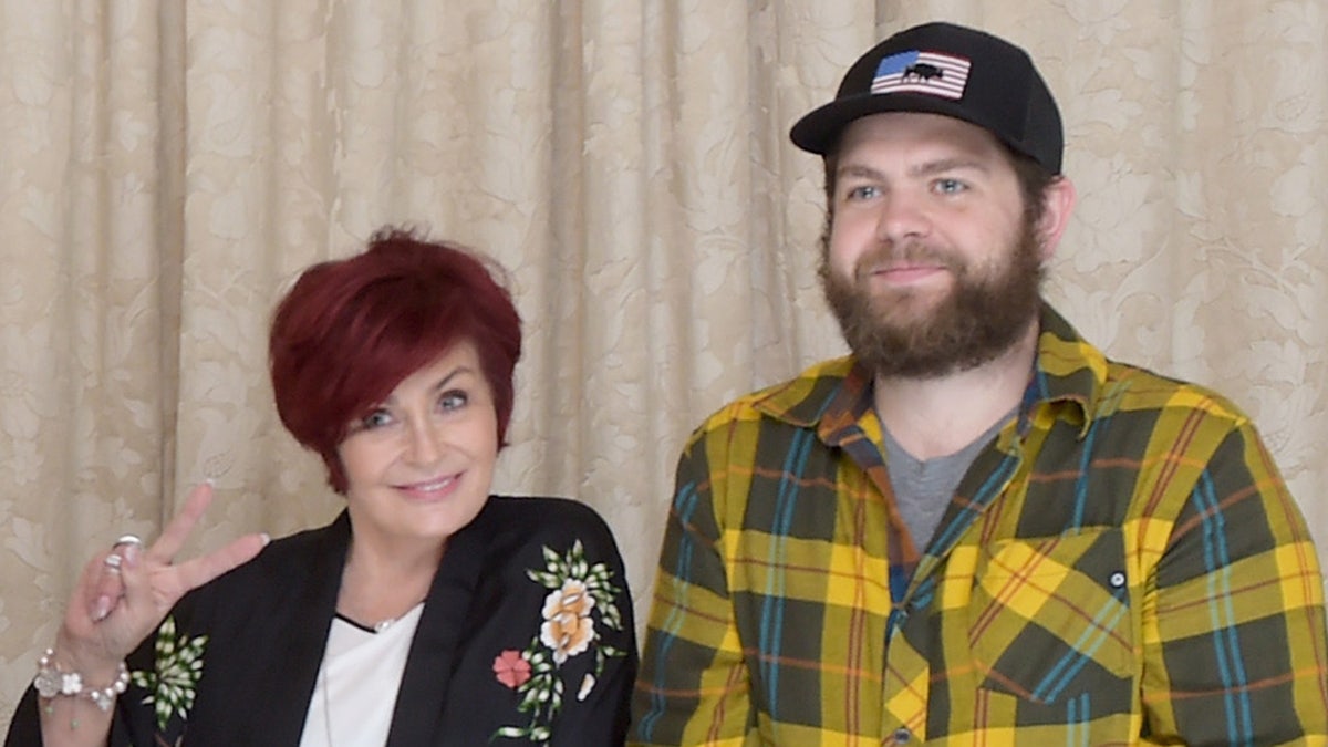 Sharon Osbourne smiling with son Jack