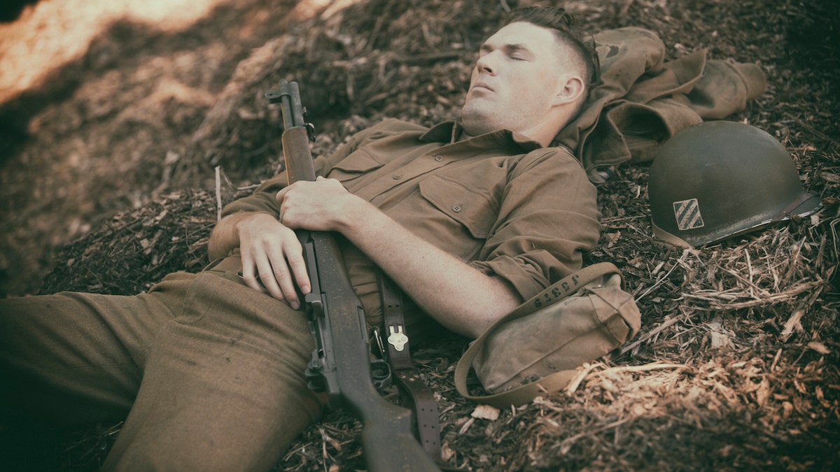 Soldier sleeping