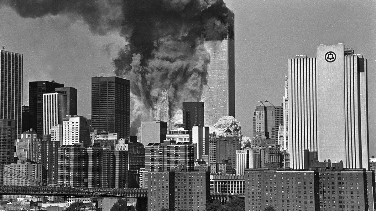 South Tower collapsing on September 11, 2001