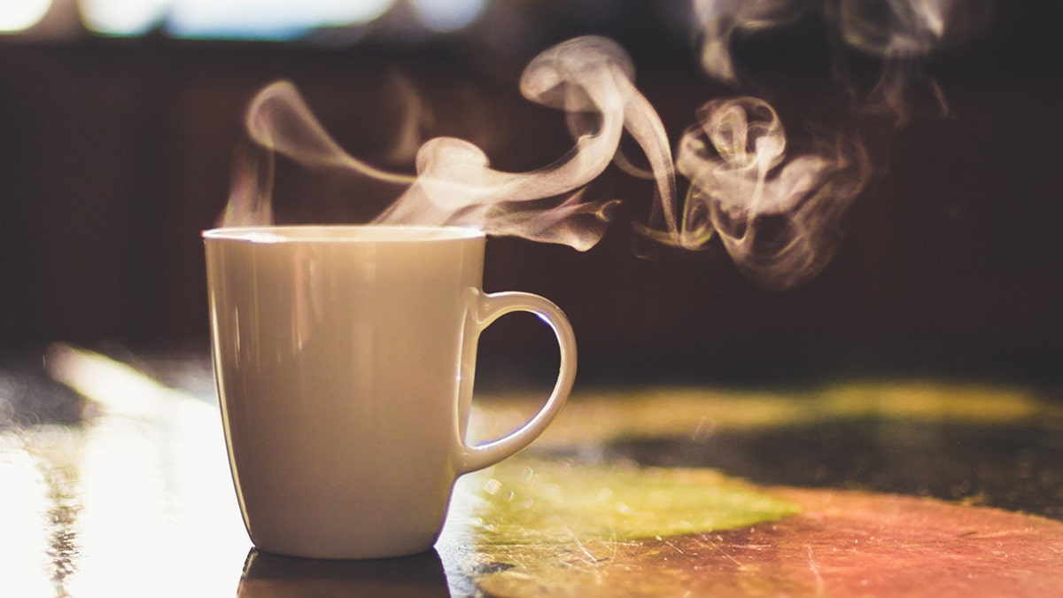 steaming cup of hot drink