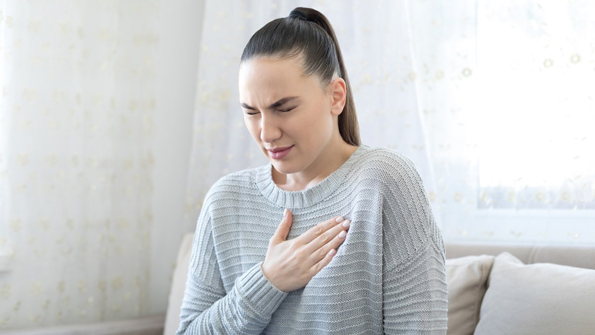 Woman suffering an anxiety