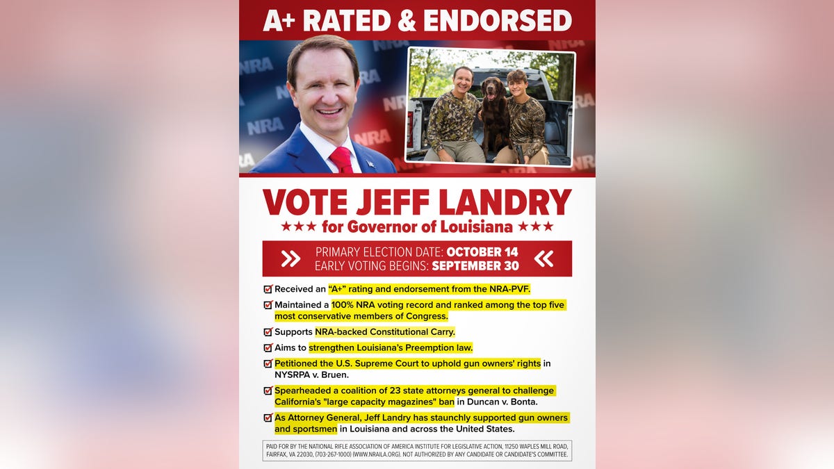 Jeff Landry NRA endorsement fact sheet