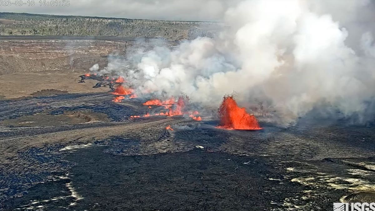 Kilauea volcano erupts