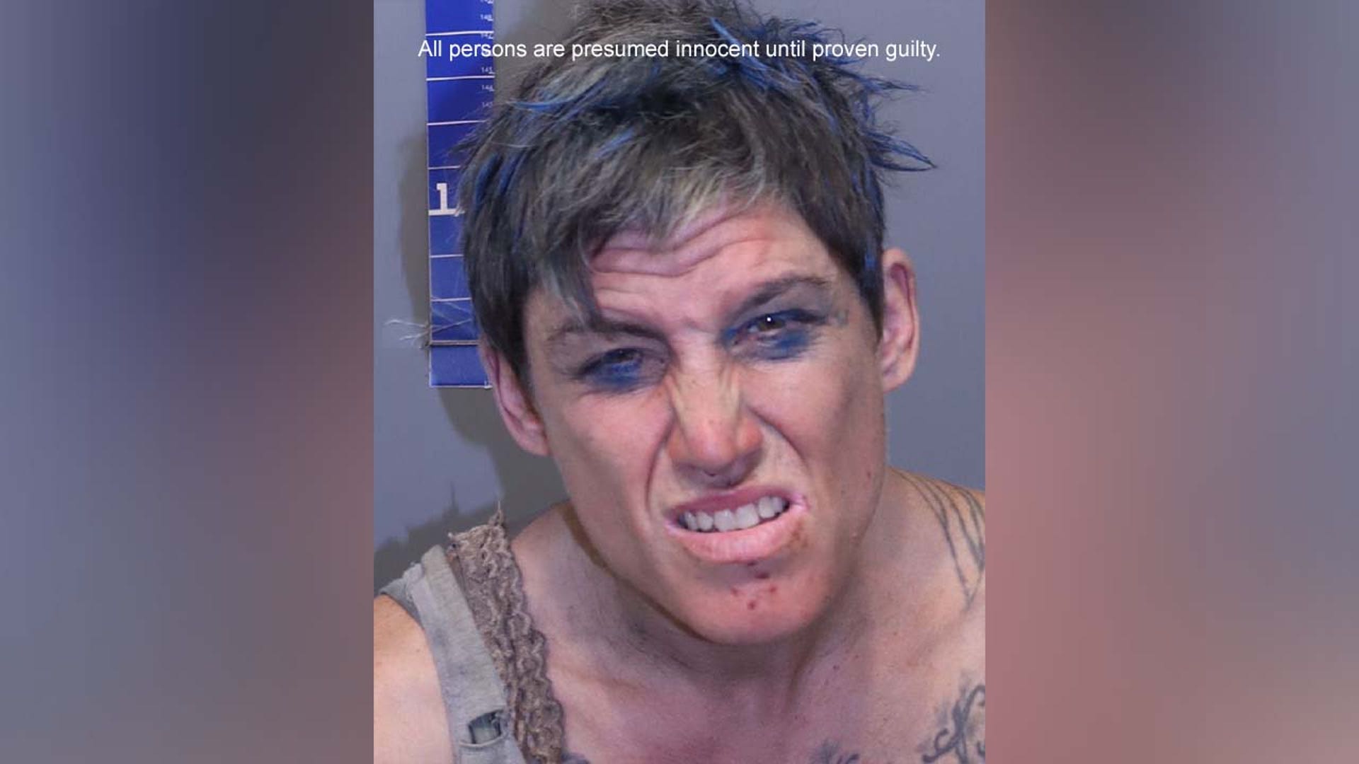 A mugshot of Lindsey Shaw