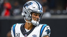 Panthers' Bryce Young throws first career TD pass to Hayden Hurst; tight end tosses ball into stands