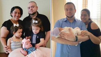 Florida parents welcome third baby girl born on same day as their other daughters: 'Our mouths dropped'