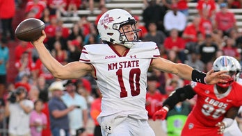 New Mexico State quarterback Diego Pavia allegedly caught peeing on rival's logo: report