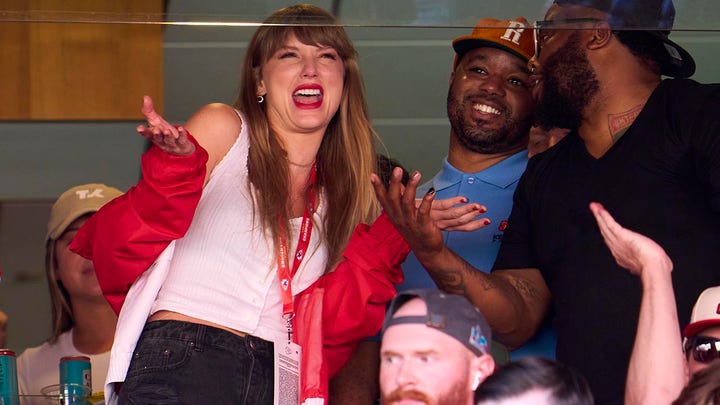 Taylor Swift cheers on the Chiefs, helps clean up suite