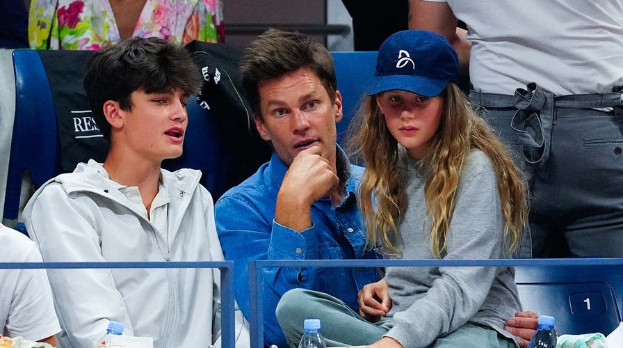 Tom Brady Attends US Open Introduces His Children To Novak Djokovic   Tom Brady US Open 